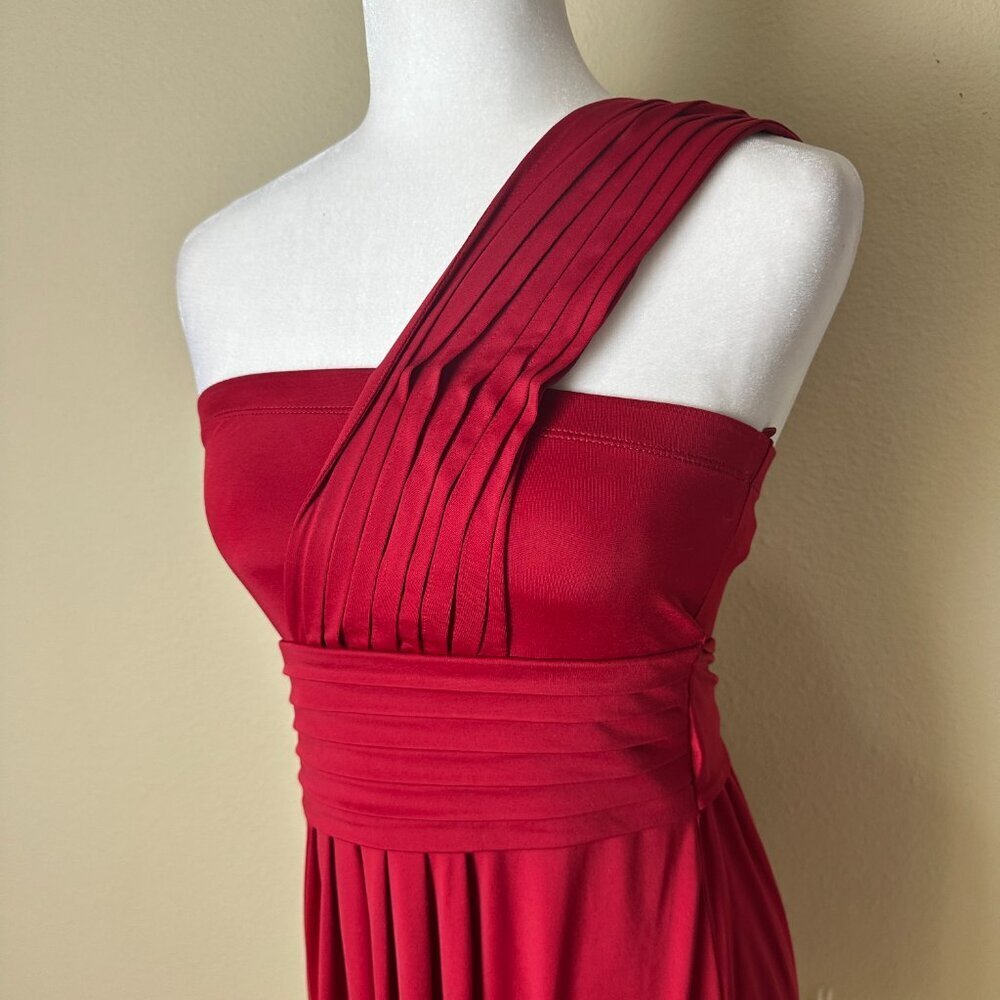 Bcbgeneration Red One Shoulder Jersey Drape And T… - image 2